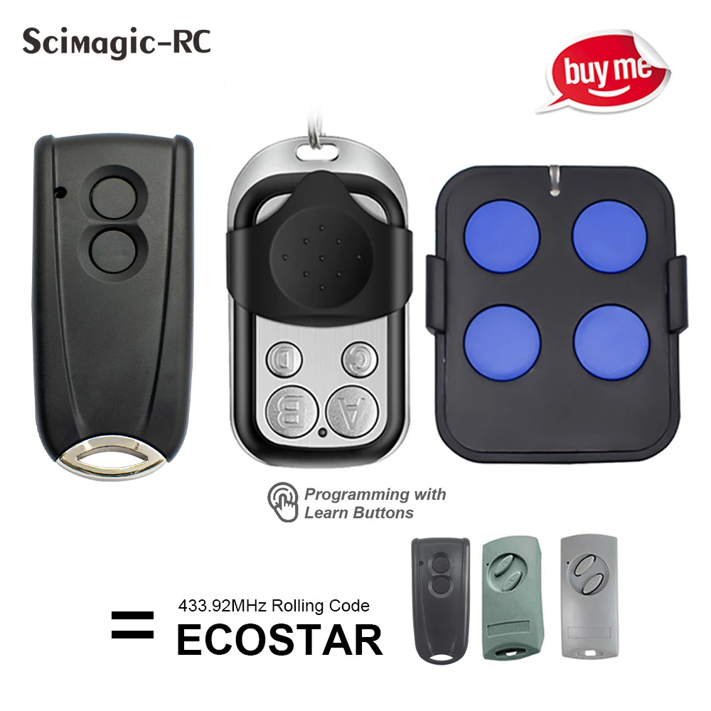 Ecostar RSC2-433 Telecomando per porta garage compatibile con Hormann Ecostar RSC2 RSE2 RSZ1 Trasmettitore Rolling Code 433,92 MHz