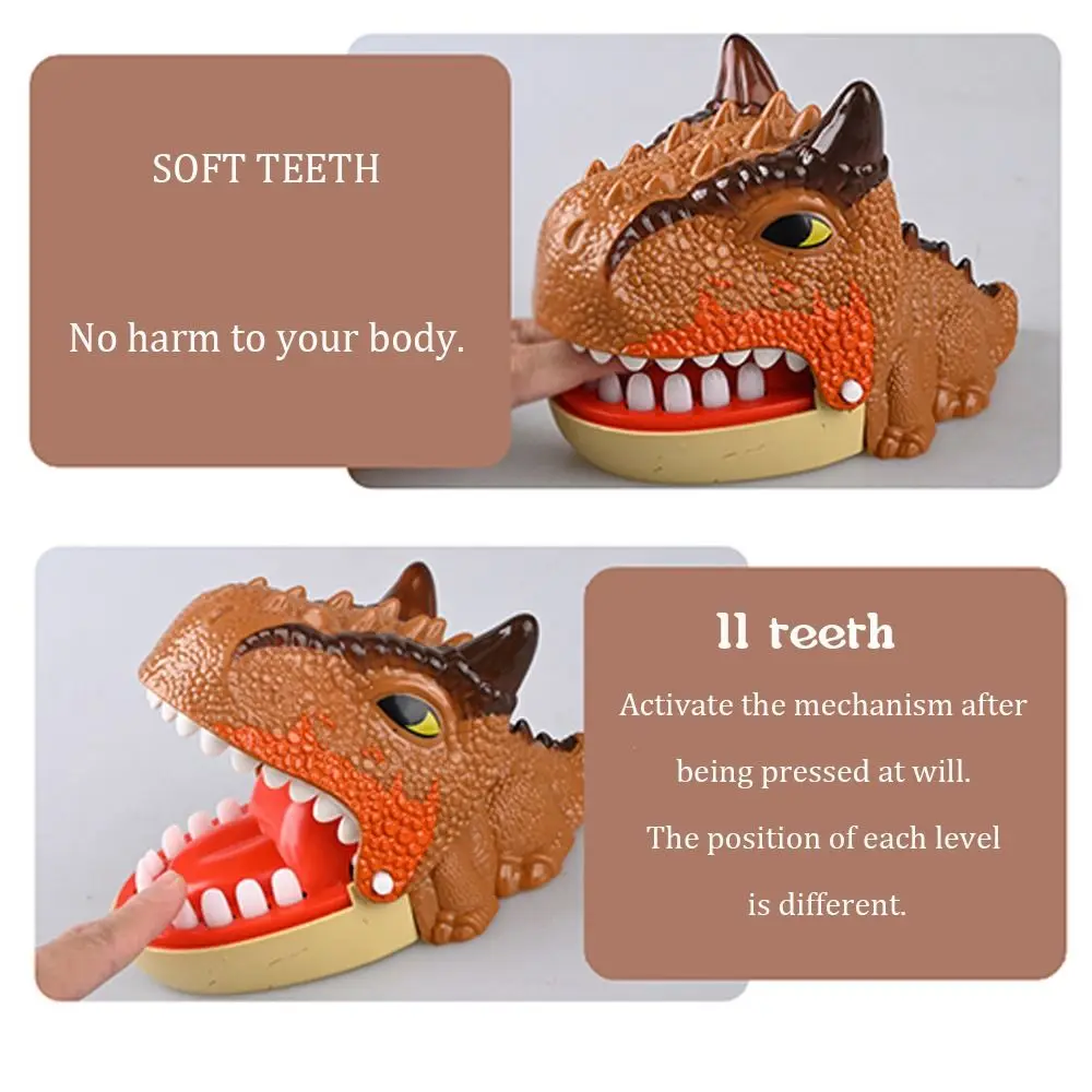 Plastic Bite Finger Toy Funny Random Color Mini Dinosaur Dinosaur Decompression Toy Board Game Kids