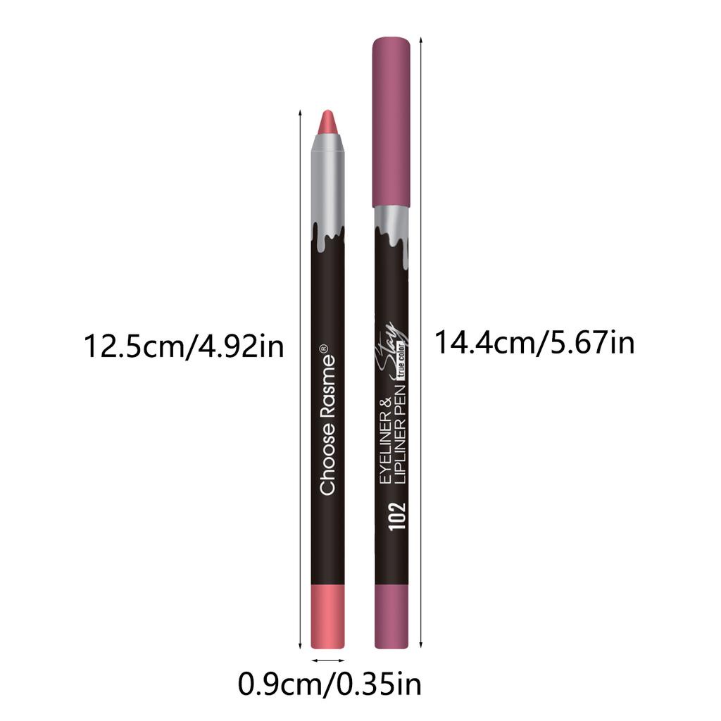 Matte Lip Liners Set, 12 cores sortidas, Gift Set, de longa duração, 12 pcs