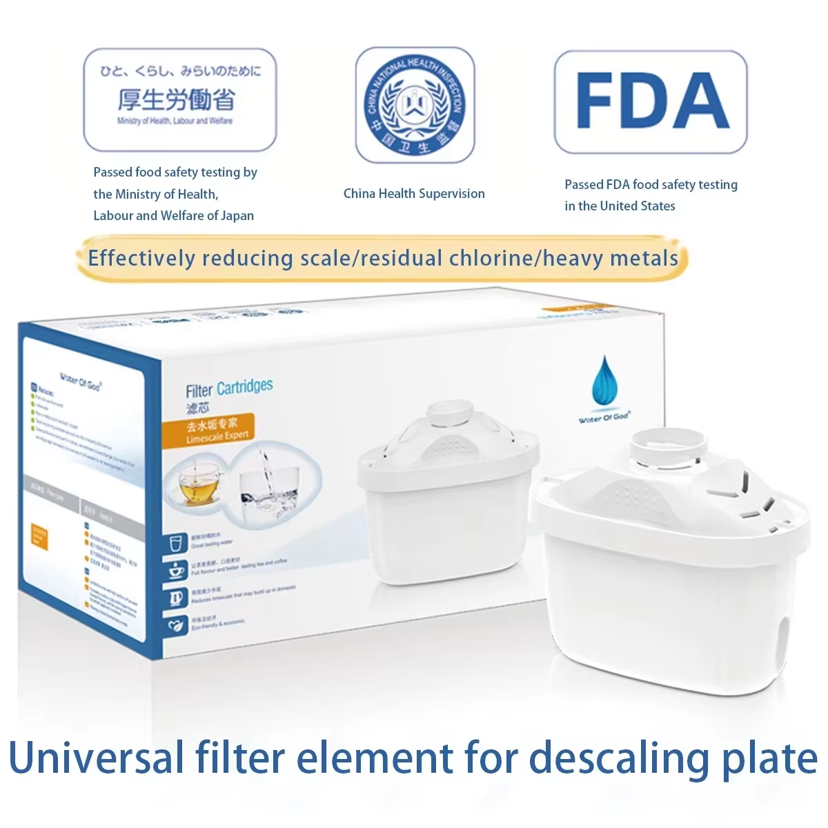 6 cartuchos de filtro de água compatíveis com Brita Maxtra; Reduzza sarro; Eficiência ideal da jarro Brita; Hidratação pura; Pacote de