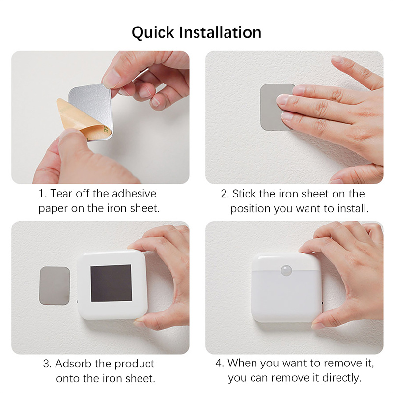 Luci notturne con sensore di movimento, luce per armadio ricaricabile TYPE-C, lampada da parete a LED wireless, per scale, armadio, cucina, camera da letto, garage