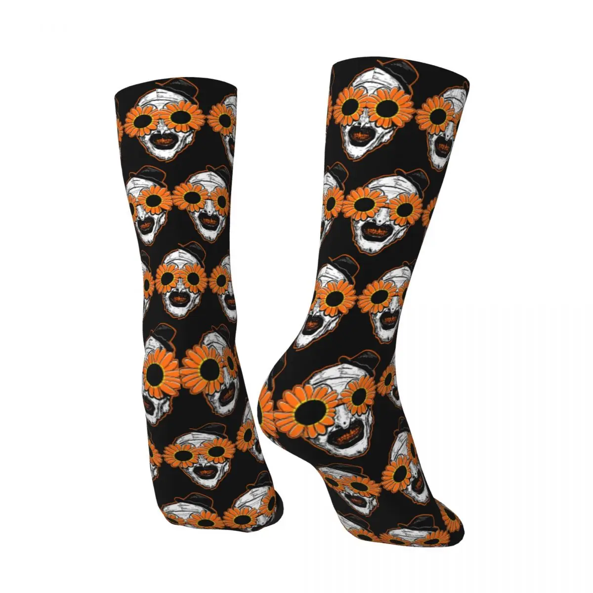 Calcetines The Terrifier Art The Clown para hombre, calcetines cálidos Vintage, calcetines estampados antisudor para monopatín de otoño, regalo de cumpleaños