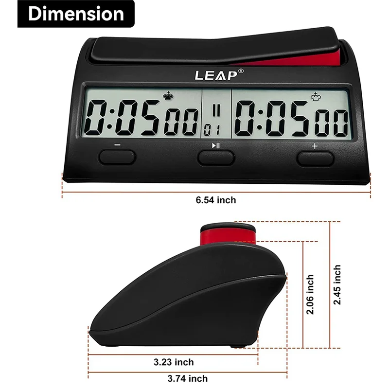 LEAP Chess Clock Advanced Digital Chess Timer with 7 Type 38 Timing Set Modes Professional Chess Clock Game Timer