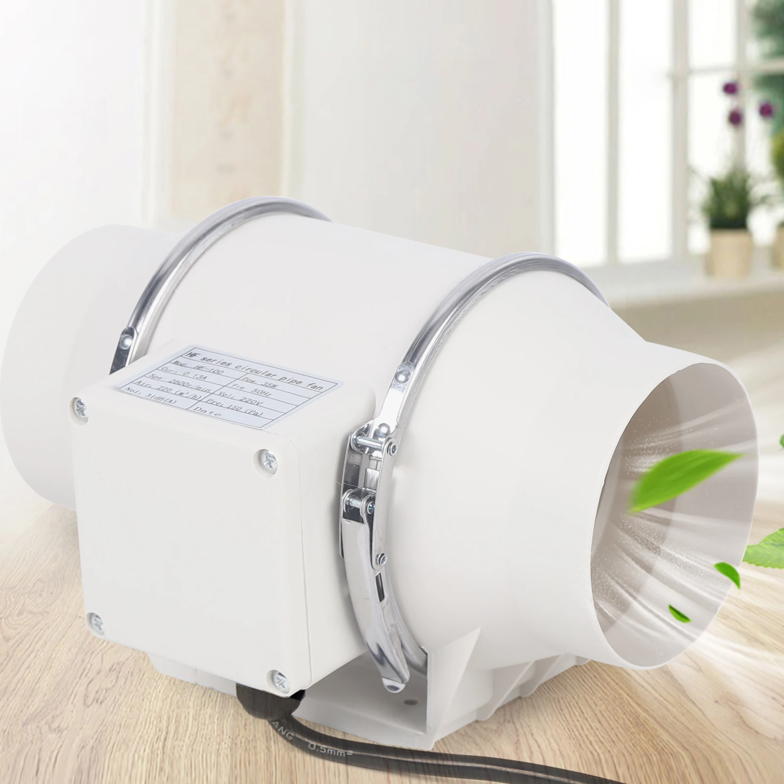 220 V, 35 W, 2600 U/min, Luftkanalventilator, Abluftventilator für Häuser, Küchen, Toiletten, Lagerhäuser usw