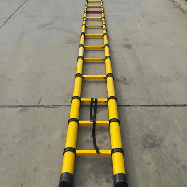 Escalera de fibra de vidrio de 32 pies Escalera de plataforma de fibra de vidrio Escalera de fibra de vidrio de 6 pies