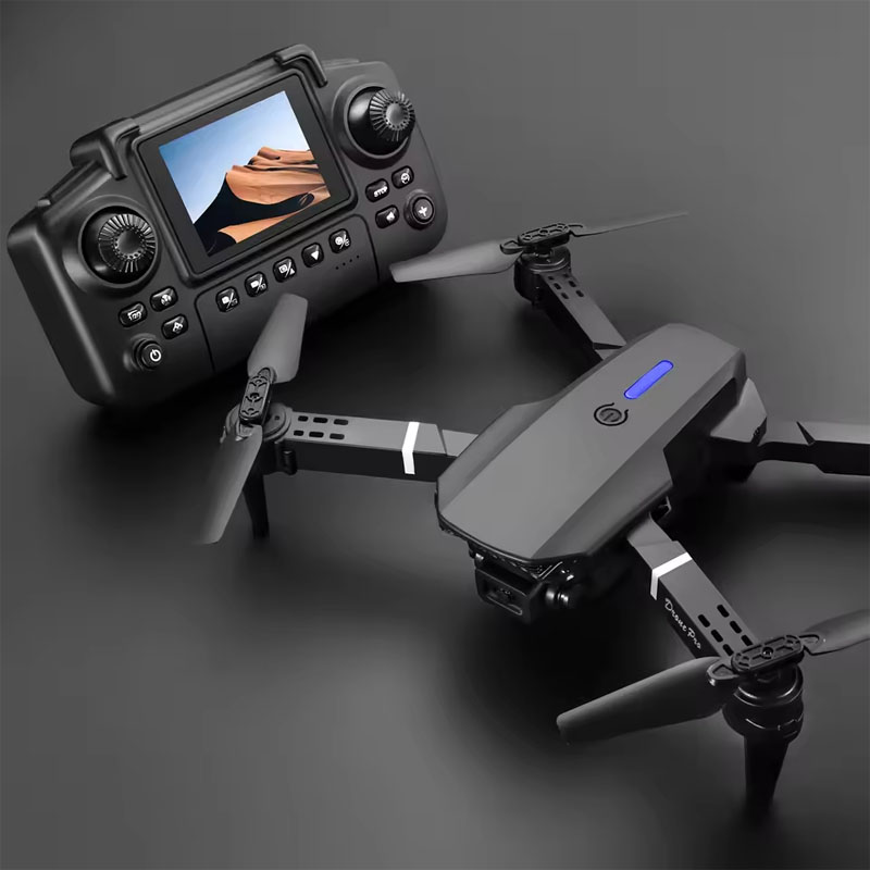 Newest E88 E99D Screen-controlled Lighting Mini Drone 4K 2 Camera Optical Flow Remote Control Aircraft Dji Mavic Air 2