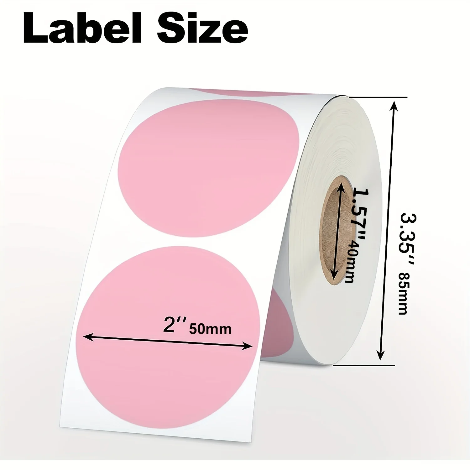1 Roll, 600 Labels, 5.08cm Circle Thermal Sticker Label, Self-Adhesive Round Direct Thermal Label, White Multi-Purpose Roll