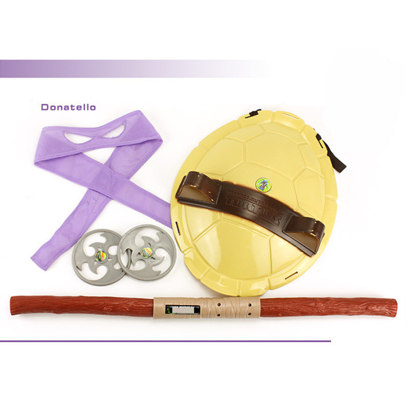 Ninja Schildkröte cos gekleidet Waffe Anzug Schildkröte Muschel Augen maske Cosplay Set Kind Ninja Schildkröte Spielzeug Kinder Geschenk