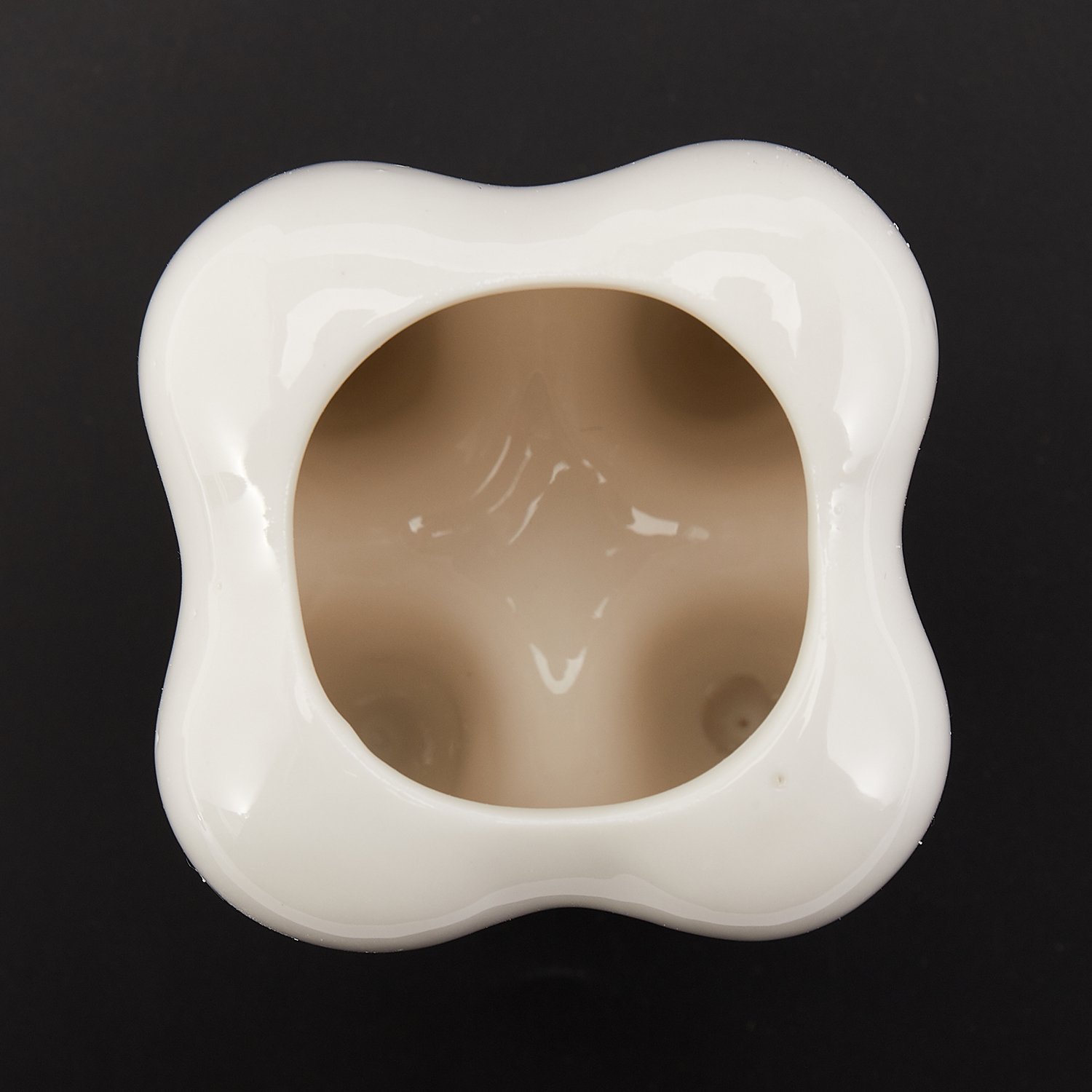 Tooth Shape White Ceramic Flower Pot Modern Design Planter Teeth Model Mini Desktop Pot Gift(without plants)