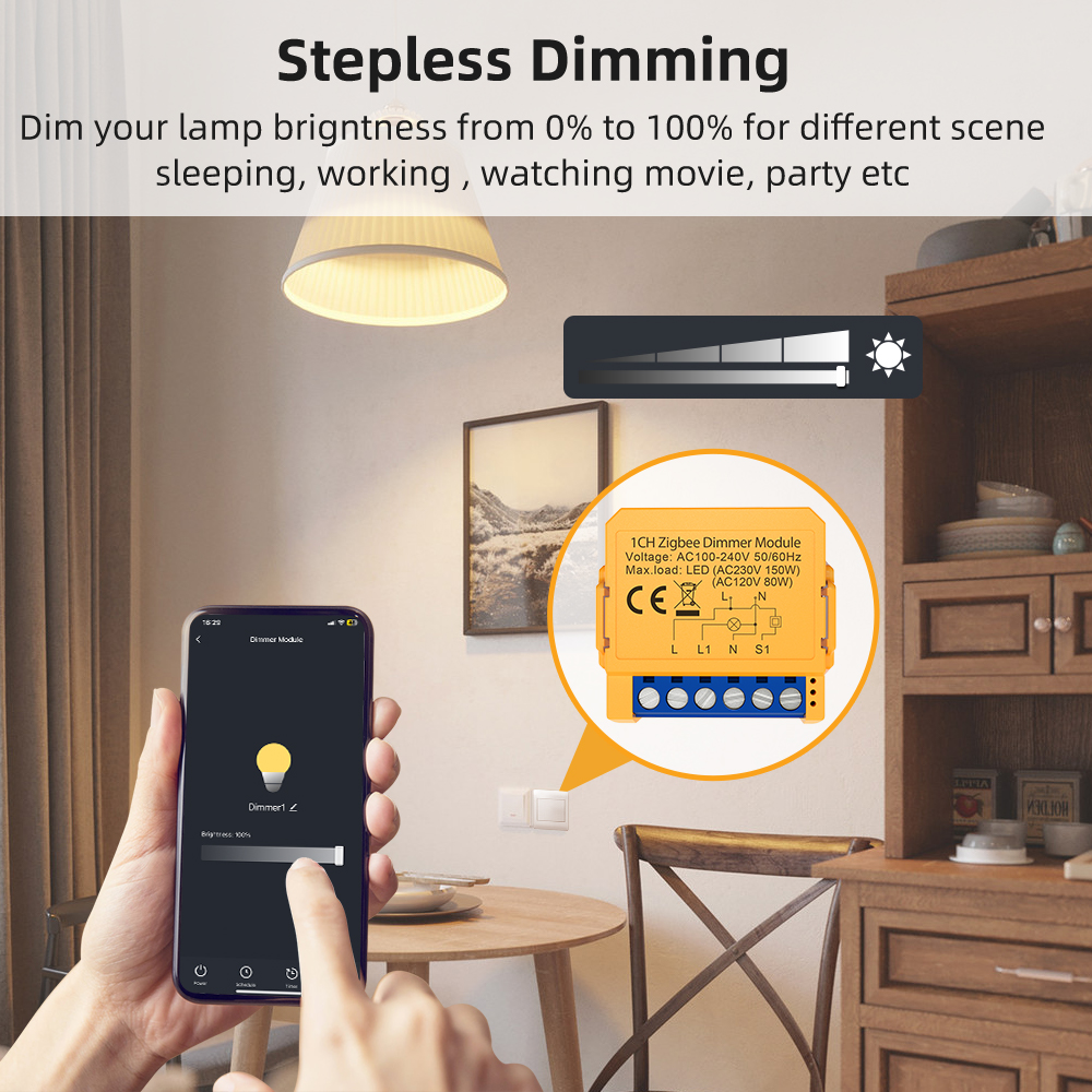 Avatto tuya zigbee wifi dimmer switch módulo casa inteligente diy disjuntor 1 2 gang suporta controle de 2 vias trabalho com alexa google casa