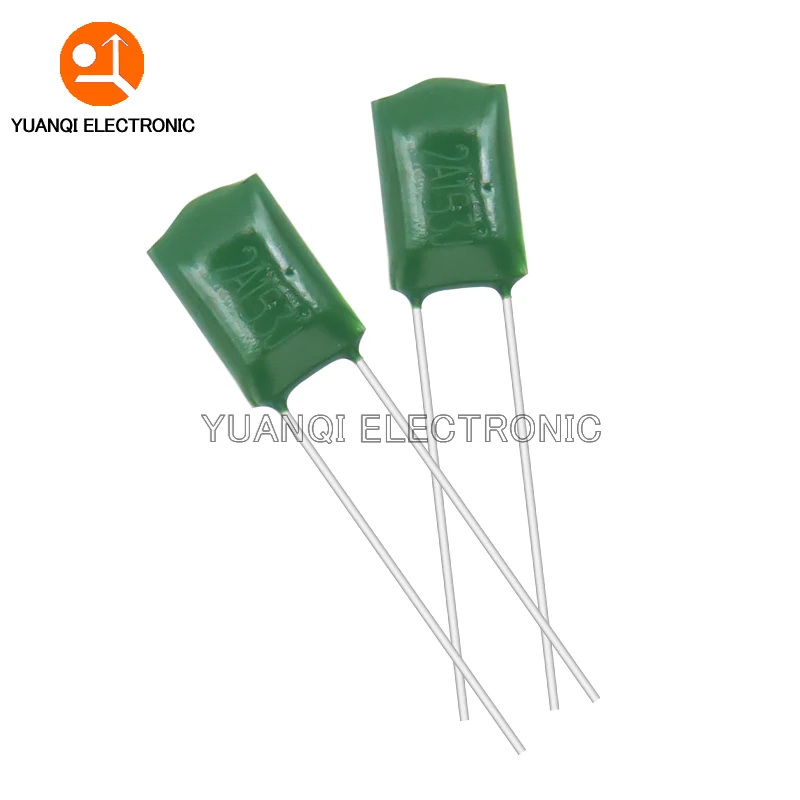 50 Uds 100V condensador de película de poliéster 330PF 470PF 560PF 102 222 472 103 223 333 473 104 1NF 2.2NF 10NF 22NF 47NF 100NF 0,1 UF