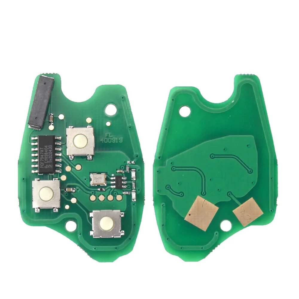 Klawisze klucz zdalny 2 przyciski do Renault Duster Modus Clio 3 Twingo DACIA Logan Sandero Kangoo 433MHz PCF7946/PCF7947/pcf7952E