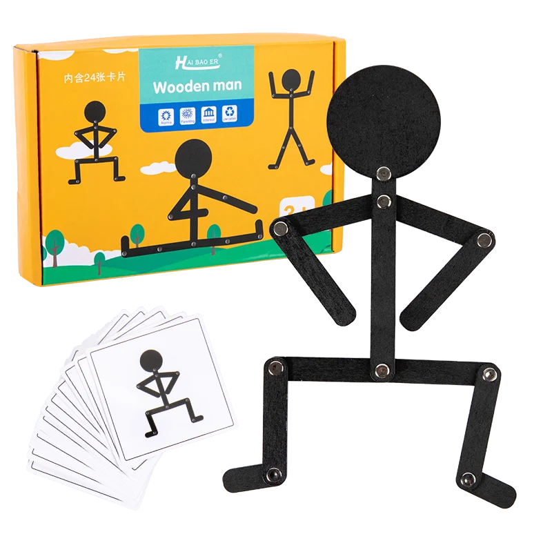 Bambini Montessori Giocattoli Puzzle educativi per l'apprendimento precoce in legno Posa sportiva JigsawImprove abilità pratiche Regali per la tavola occupata