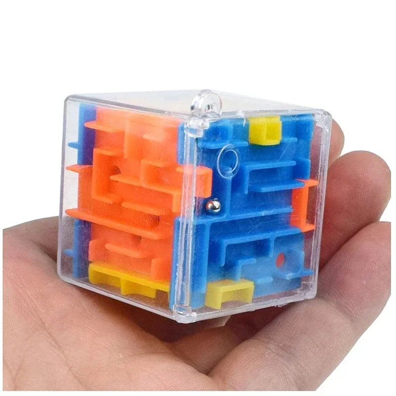 3D Maze Magic Cube Puzzle trasparente a sei lati Speed Cube Rolling Ball Magic Cubes labirinto giocattoli per bambini giocattoli antistress