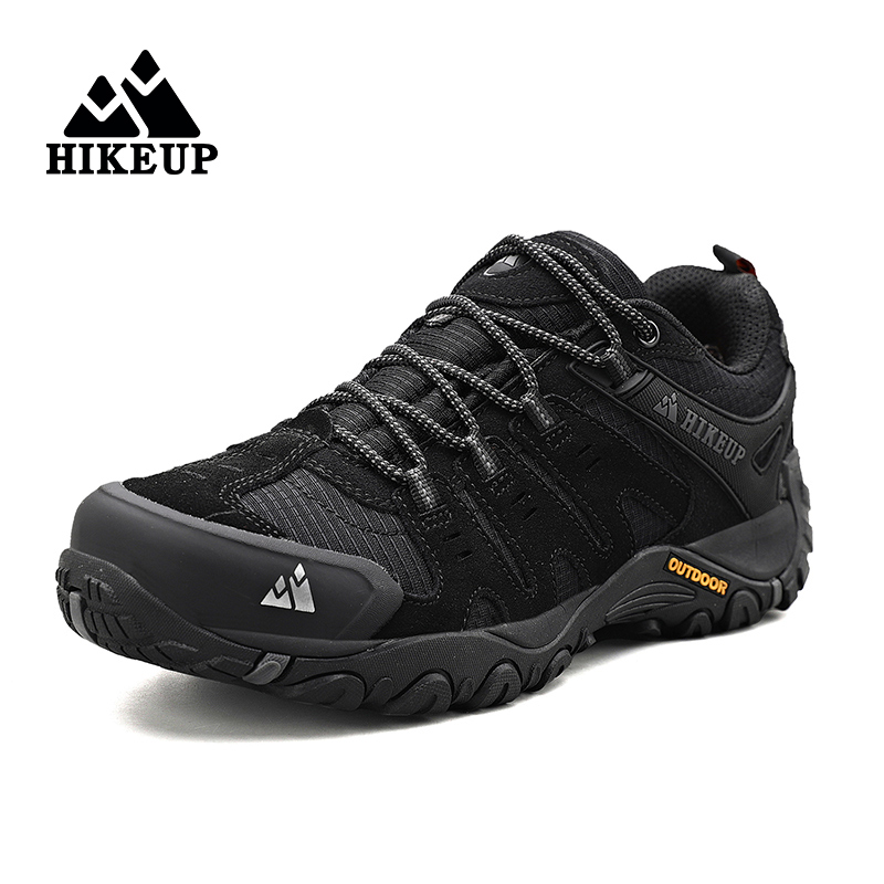 HIKEUP Herren Wanderschuhe Wildleder Outdoor Schuhe Verschleißfeste Männer Trekking Wandern Jagd Taktische Turnschuhe