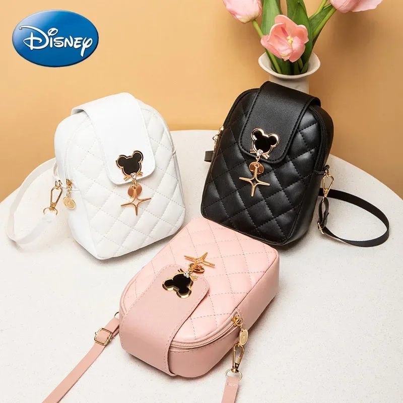 Disney Frühling neue Mickey Mouse Cartoon Mode Frauen Leder Handtaschen Umhängetaschen für Frauen lässig Schulter Handy tasche