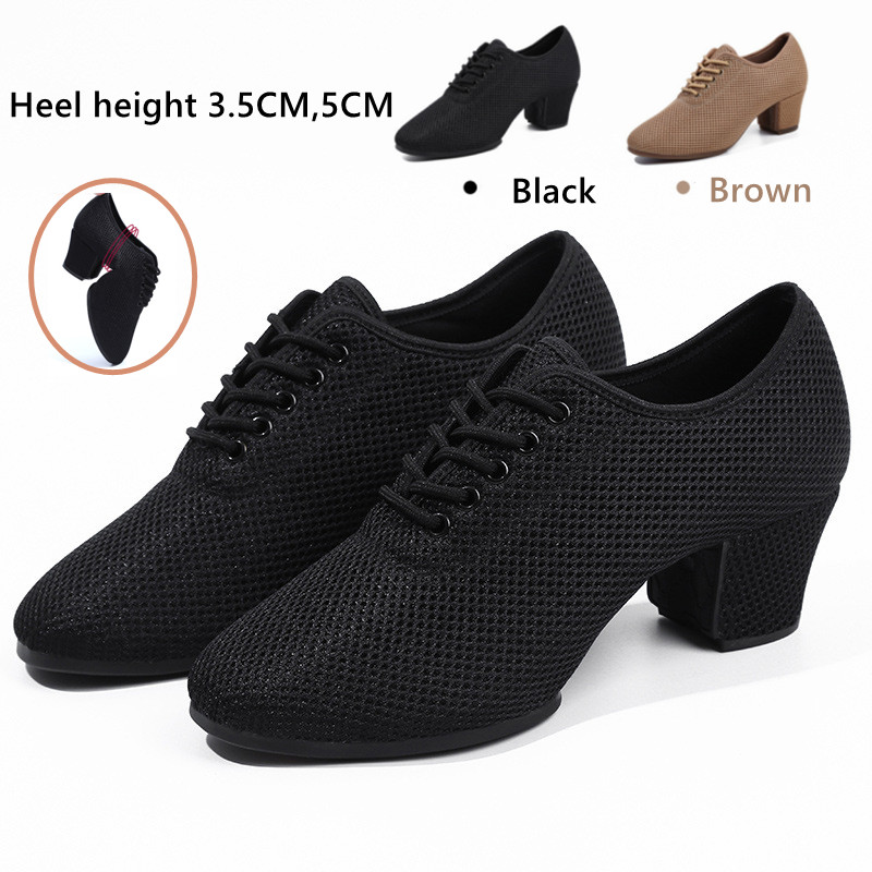 Zapatos de baile de Salsa profesionales de lona de malla para hombres y mujeres, zapatillas de baile de salón modernas estándar para exteriores, Tango, profesores latinos, zapatillas de baile de Jazz
