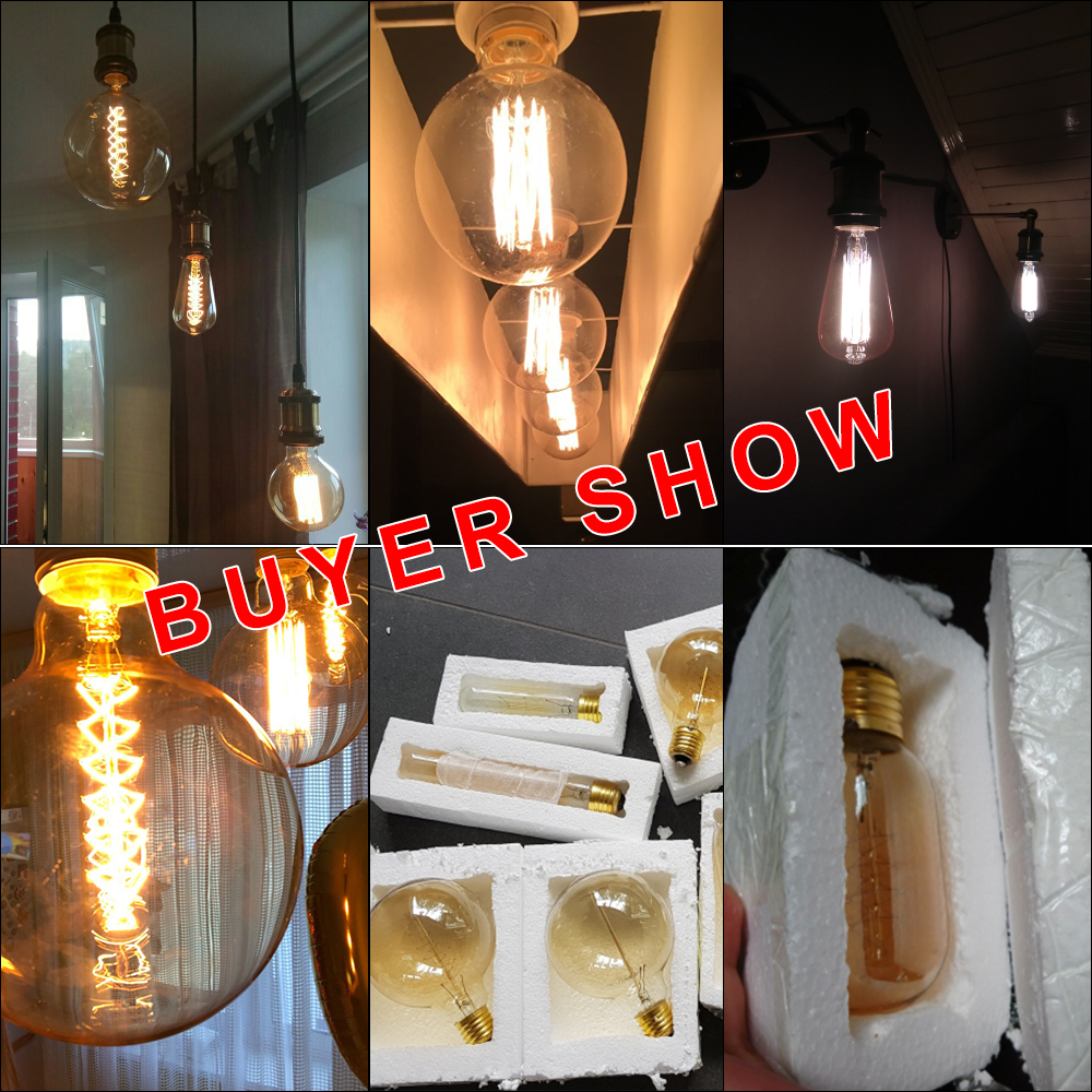 Vintage Edison Bulb E27 40w 220v Ampoule Vintage Bulb Edison Lamp Filament Incandescent Light Bulb Indoor Decor Edison Lamp