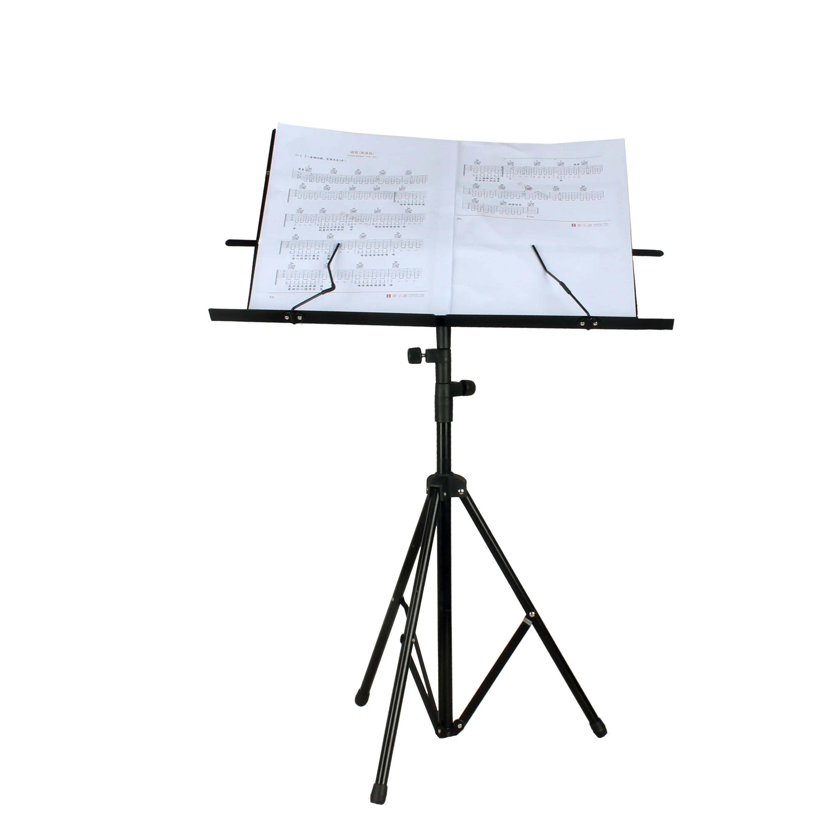 Music Sheet Stand Foldable Stainless Steel Tripod Stand Holder with Bag Height Adjustable Musical Instrument Accessories
