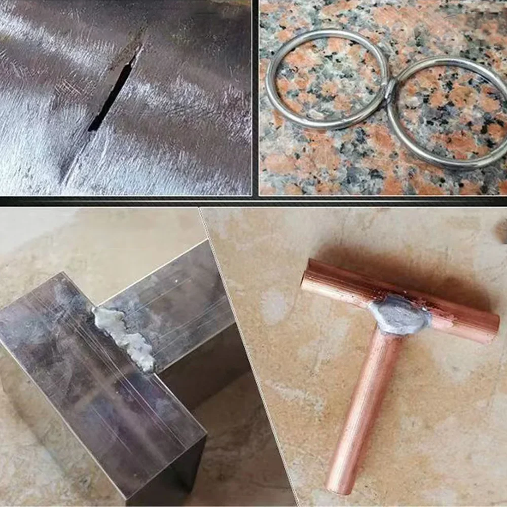 Agente de reparación de baja temperatura, reparación de agujeros pequeños, fácil fusión para acero, cobre, hierro inoxidable, plástico, varillas de aluminio, herramientas, 1/150 Uds.