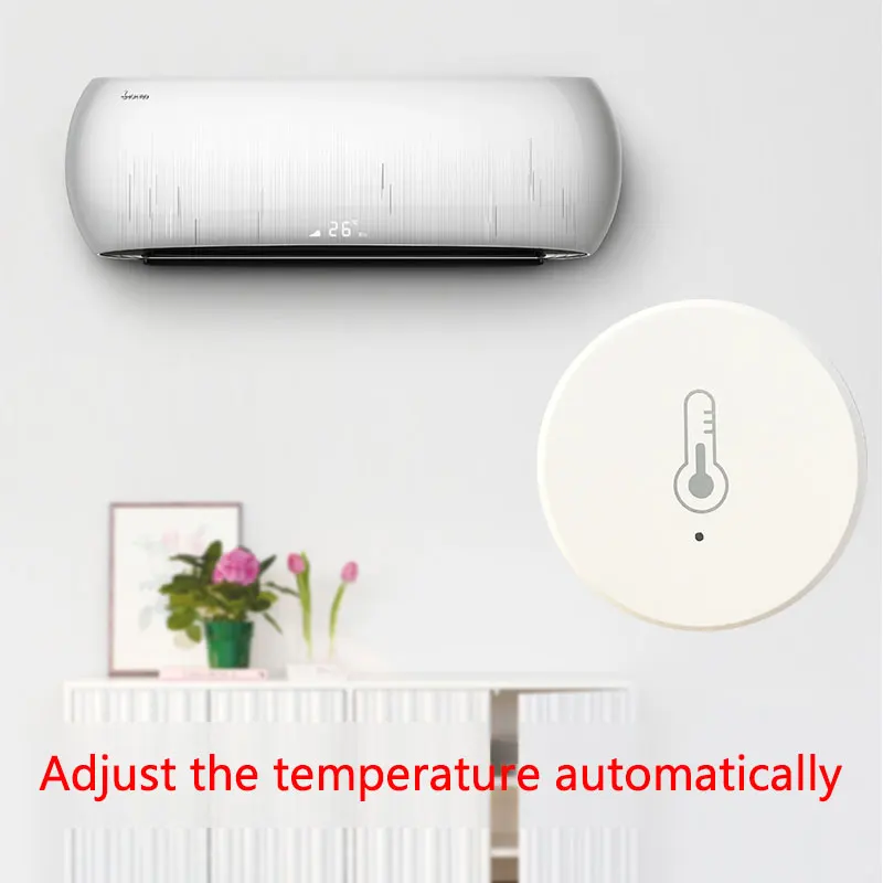 Tuya Smart Zigbee Temperature Humidity Sensor Battery Power Indoor Outdoor Hygrometer Thermometer Detector Home Security Alexa