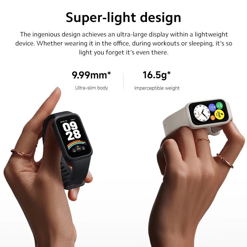 In stock Global Version Xiaomi Smart Band 9 active 1.47'' TFT display 100+ watch faces Up to 18-day battery life 5ATM water