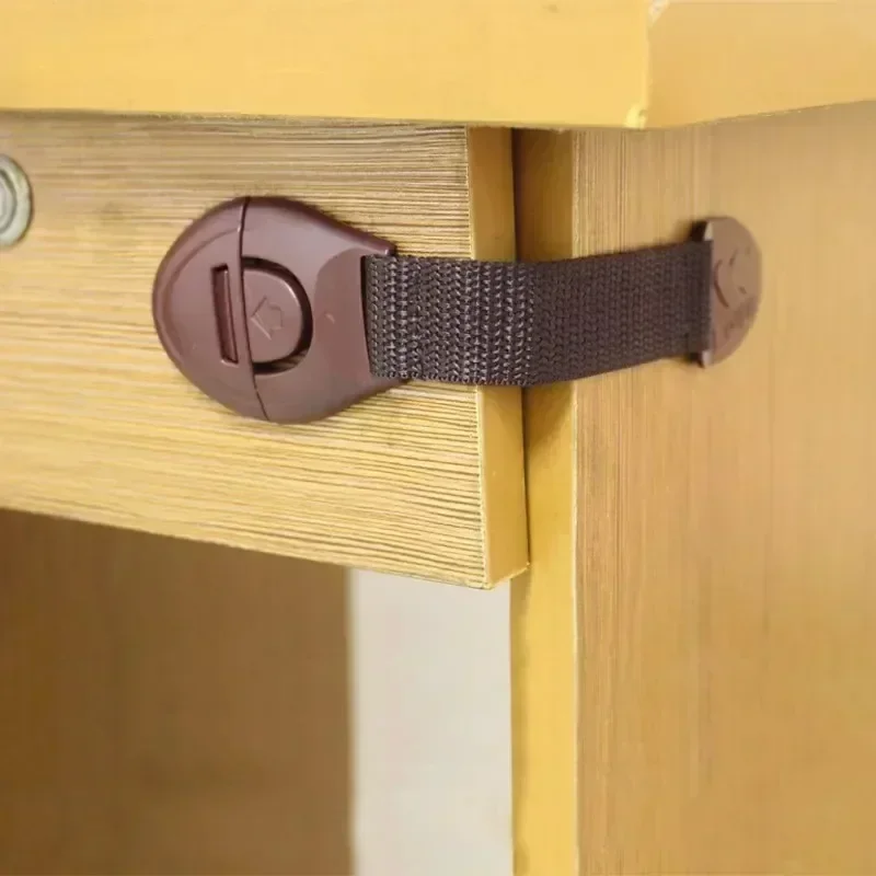 Cerradura de protección de seguridad para niños, puerta de armario, cajones, refrigerador, cerradura de inodoro, Protector de seguridad para bebés, cerradura de seguridad de nailon