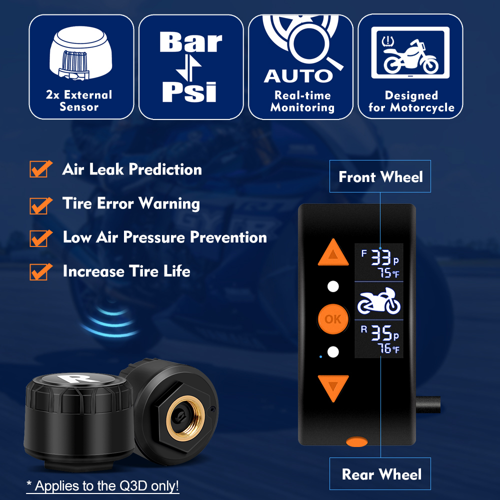 SYS VSYS Ganzkörper-wasserdichter Motorrad-Kamera-Recorder P6FL Q6L WiFi Dual 1080P Full HD Motorrad DVR Dash Cam Schwarz GPS-Box