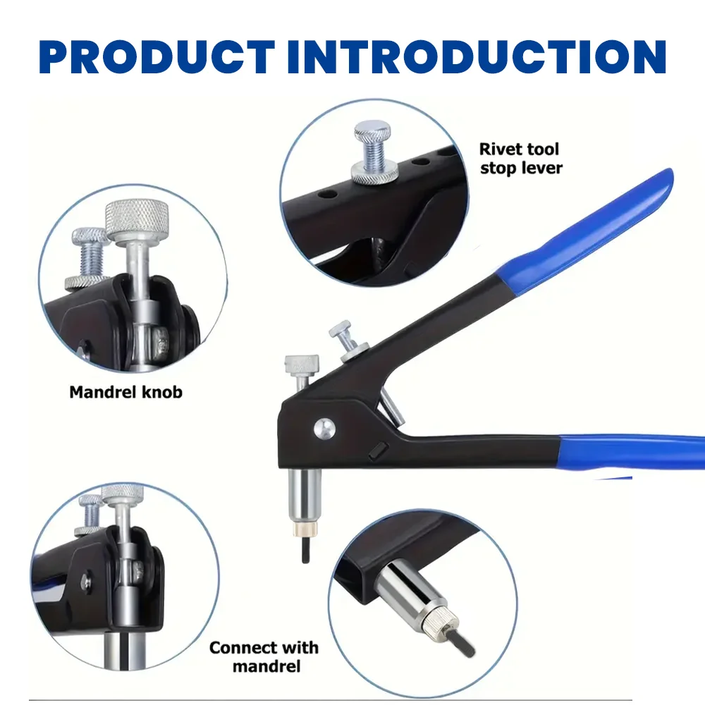 Pistolet à riveter manuel M3 ~ M8 M3 M4 M5 M6 M8 riveteuse domestique multi-spécifications, outil de rivetage d'écrou à rivet sans fil, pistolet à riveter à traction, outil de rivetage à traction de haute qualité