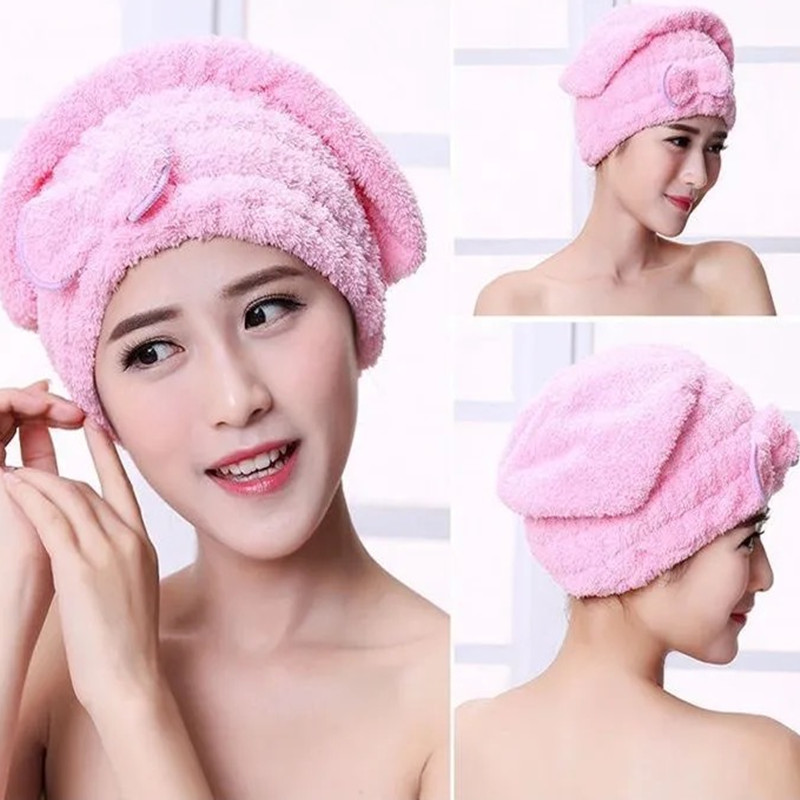 Gorro de ducha para mujer, microfibra para el cabello, secado rápido, baño, Spa, lazo, toalla envolvente, sombrero para accesorios de habitación