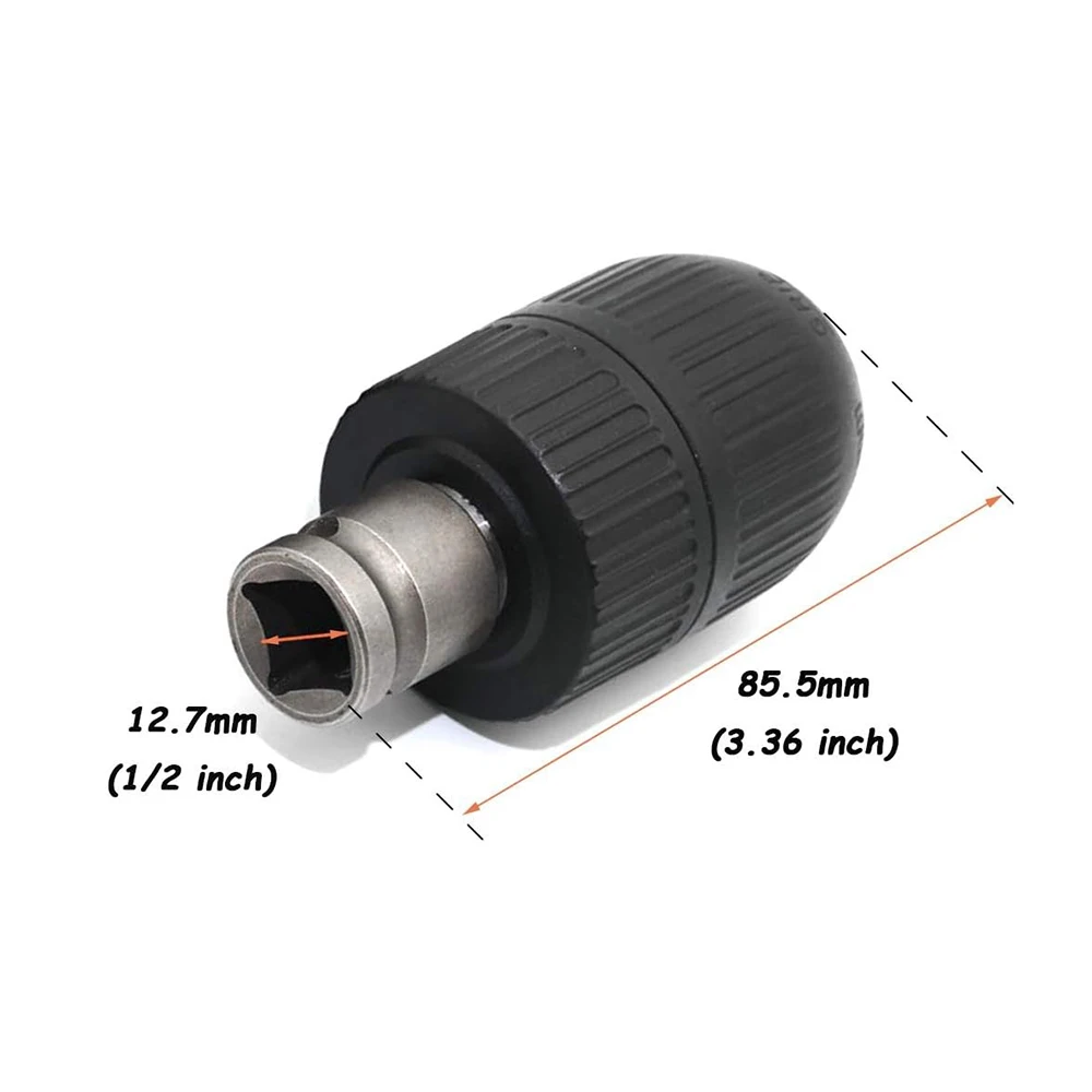1/2 20UNF เจาะ Chuck 1/2 Chuck Adapter ความจุ 2-13 มม.Keyless Chuck 2-13 มม.Clamp ช่วงสําหรับประแจ Conversion