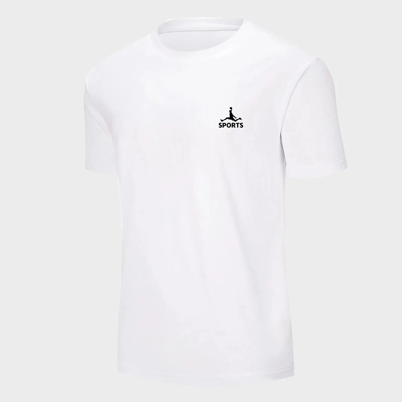 Novo verão masculino esportes camiseta cor sólida esportes impressão exercício de fitness jogging ultra-fino respirável secagem rápida waffle t