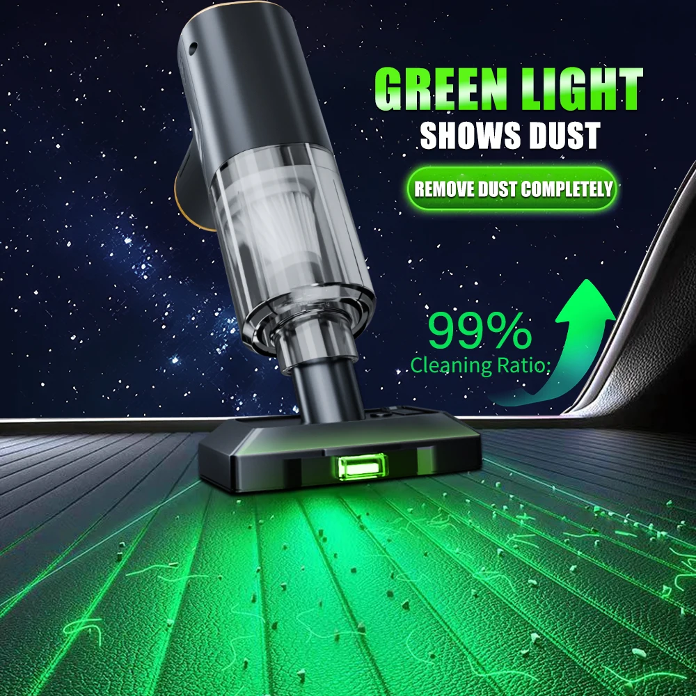 CENRR 980000PA Mini Car Vacuum Cleaner Strong Scution Powerful Wireless Car Cleaner HandHeld  Air Gun Portable Vacuum Cleaner