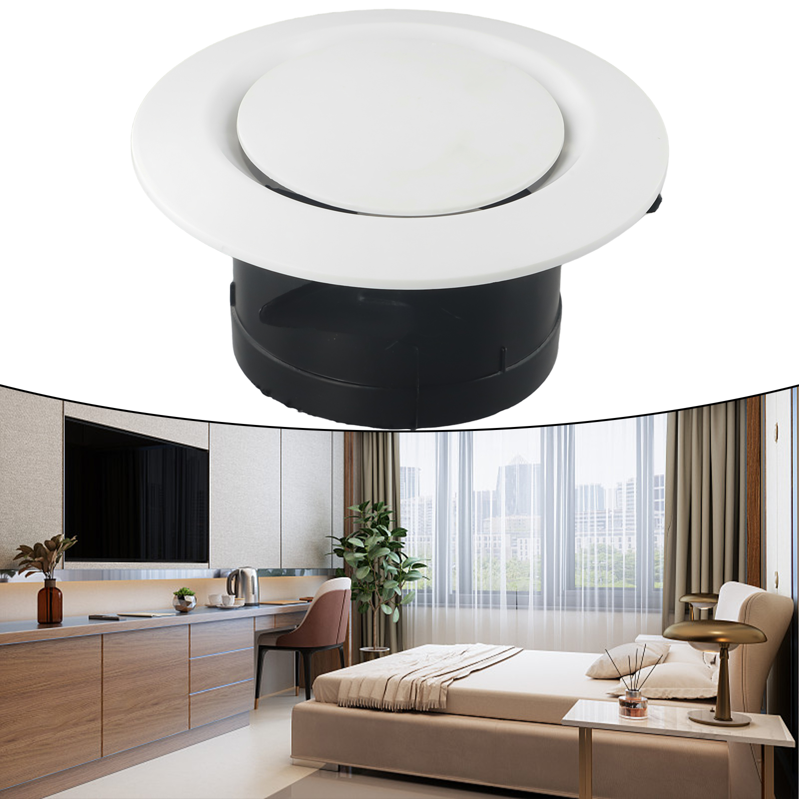 1x 75-200mm grade de ventilação de ar redonda capa de saída de exaustão ajustável dutos de ventilação grelhas de ventilação de teto capa de ventilação