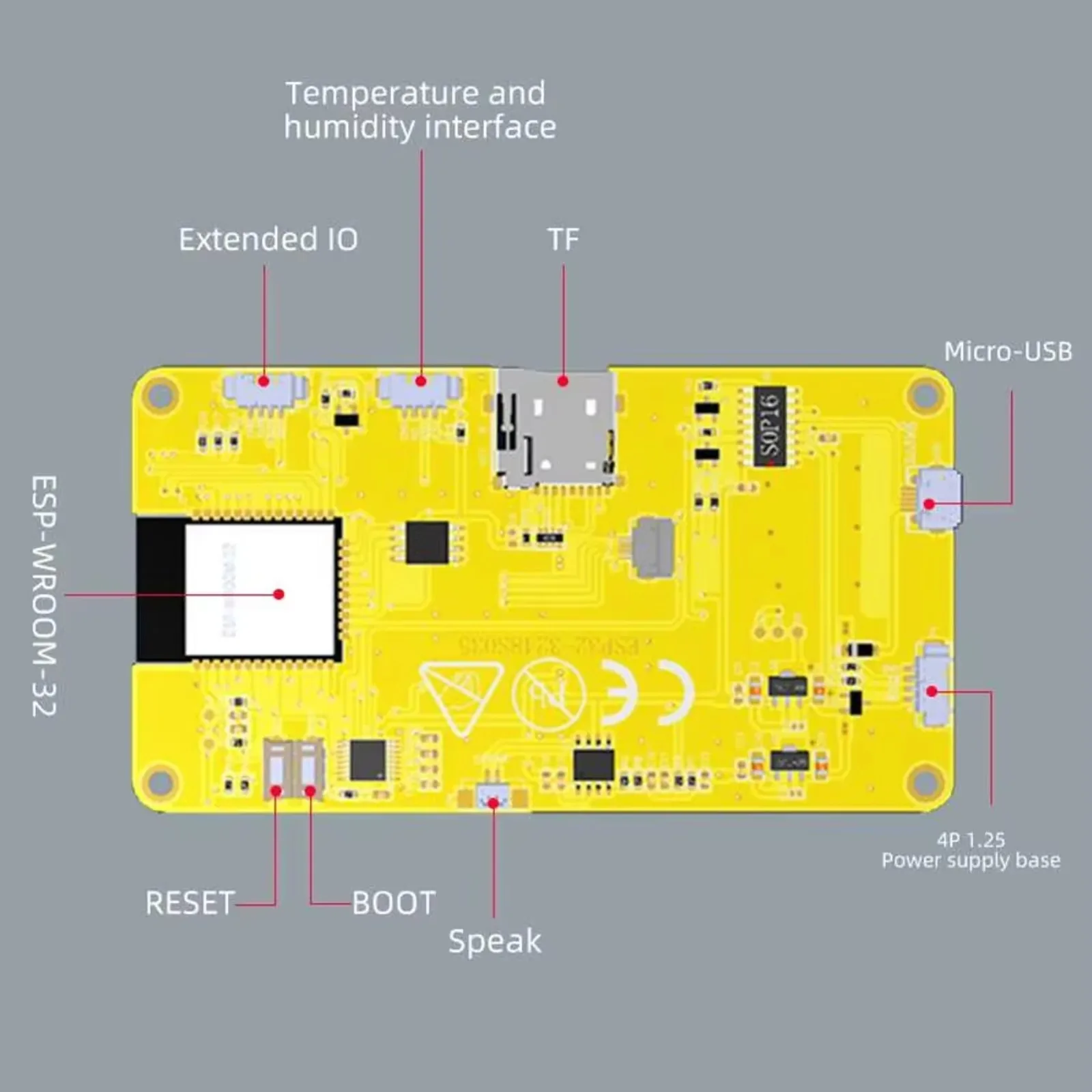 ESP32-3248S035 3,5-Zoll-Smart-Display ST7796 320 x 480 Resistiver/kapazitiver Touchscreen mit WLAN/Blue-tooth