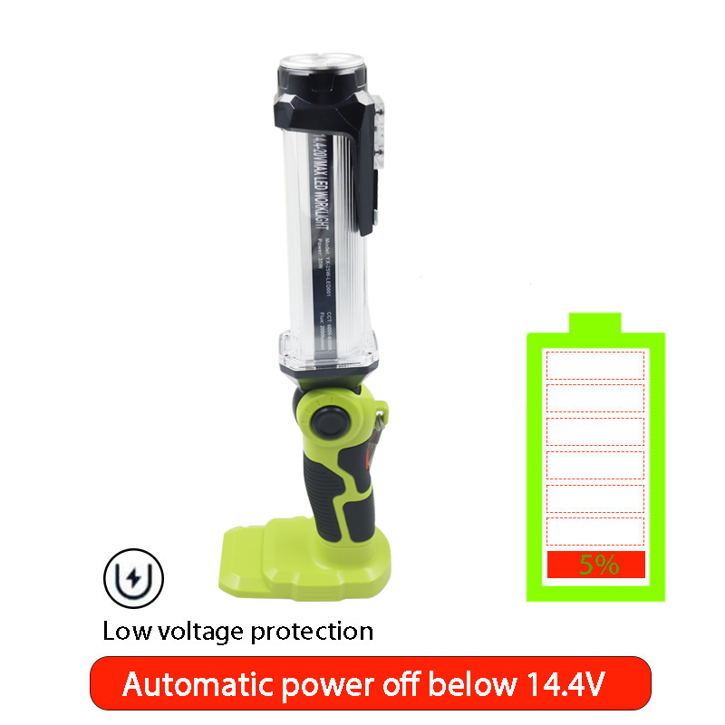 Cho Đen DECKER Cho Bosch Cho Người Thợ Thủ Công Cho Dewalt Cho Makita Cho Milwaukee Đèn Ốp Nổi Đèn 14.4V 18V pin Lithium