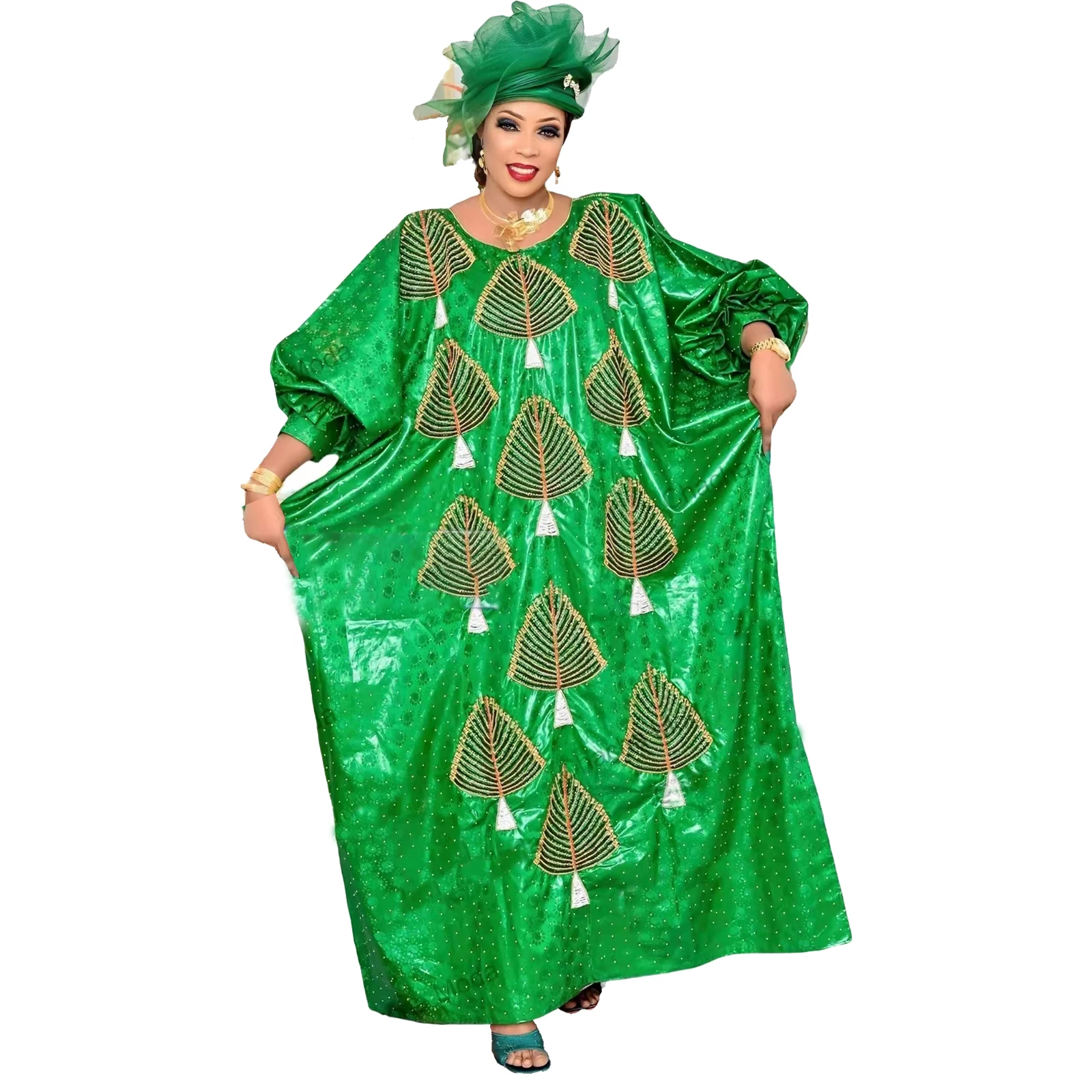 Vestido caftán africano de talla grande, vestido completo bordado, camisón, vestido informal de fiesta