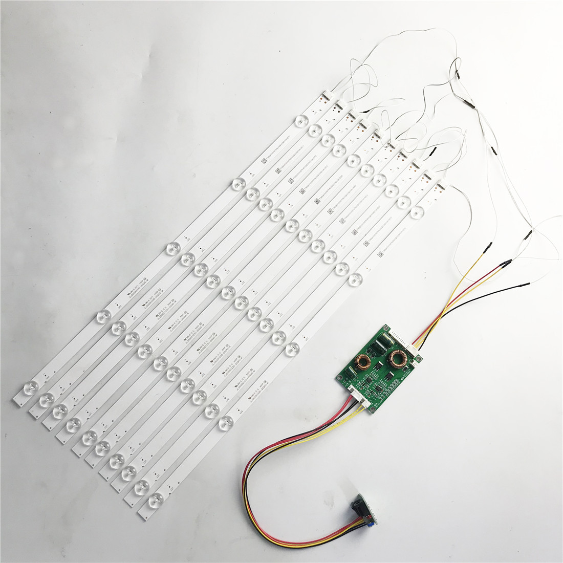 10 pçs 512mm tira retroiluminação led 5 lâmpadas kit lente placa fliter para 42 43 46 47 48 polegada tv lcd 12v entrada atualização ccfl outdoor