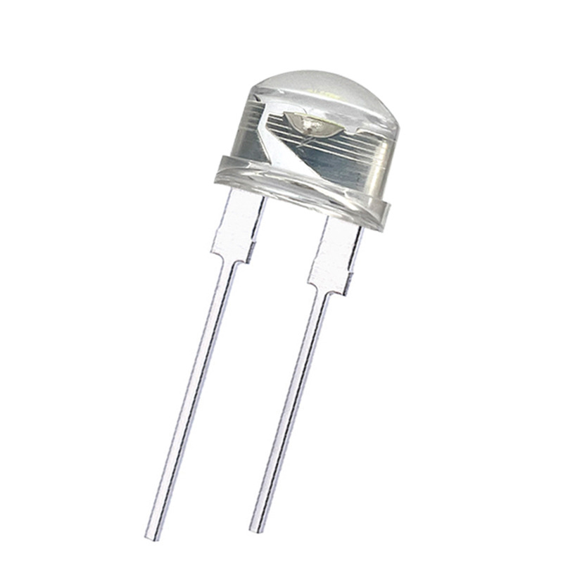10pcs neue f8 8mm 0,5 w 3,0-3,2 v Strohhut LED weiß super helle LED Lampe Weitwinkel transparente LED Lampe Strowhat LED