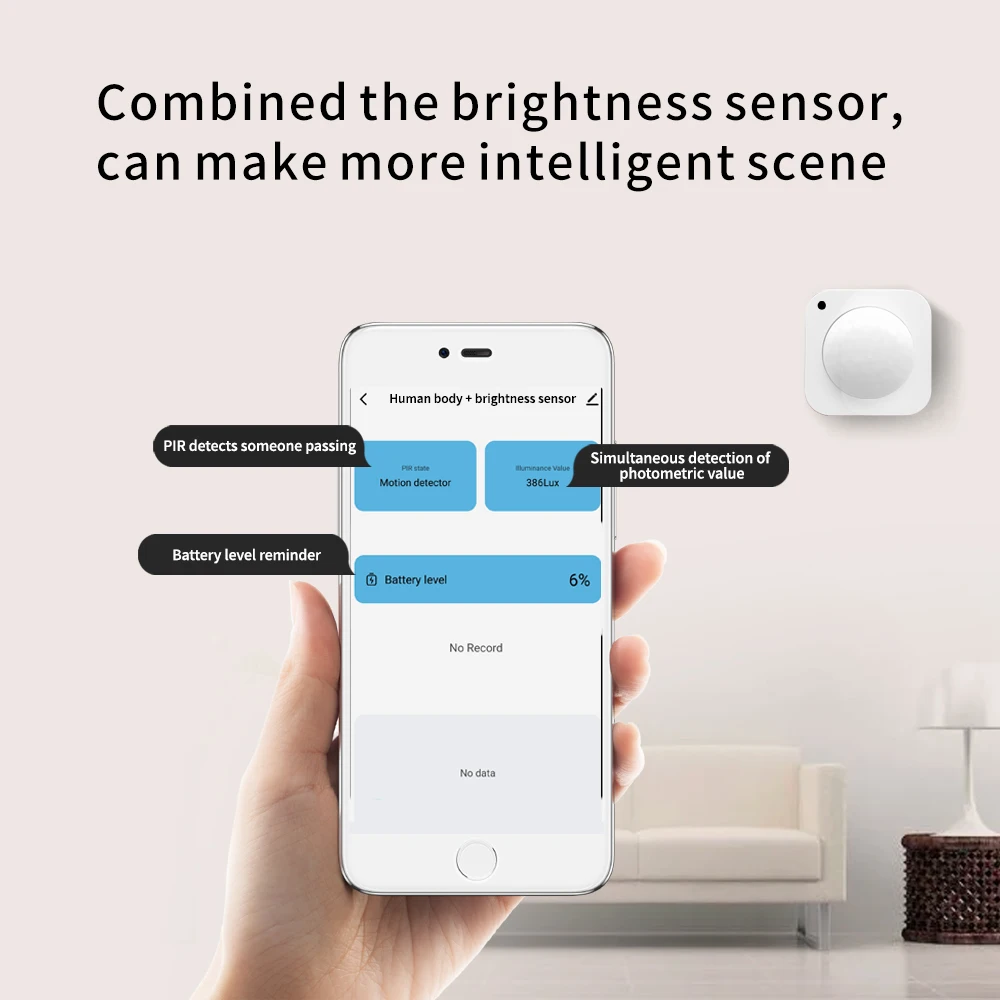 tuya ZigBee 2in1 PIR умный датчик движения яркости детектор движения человека встроенный датчик света работает с домашним помощником