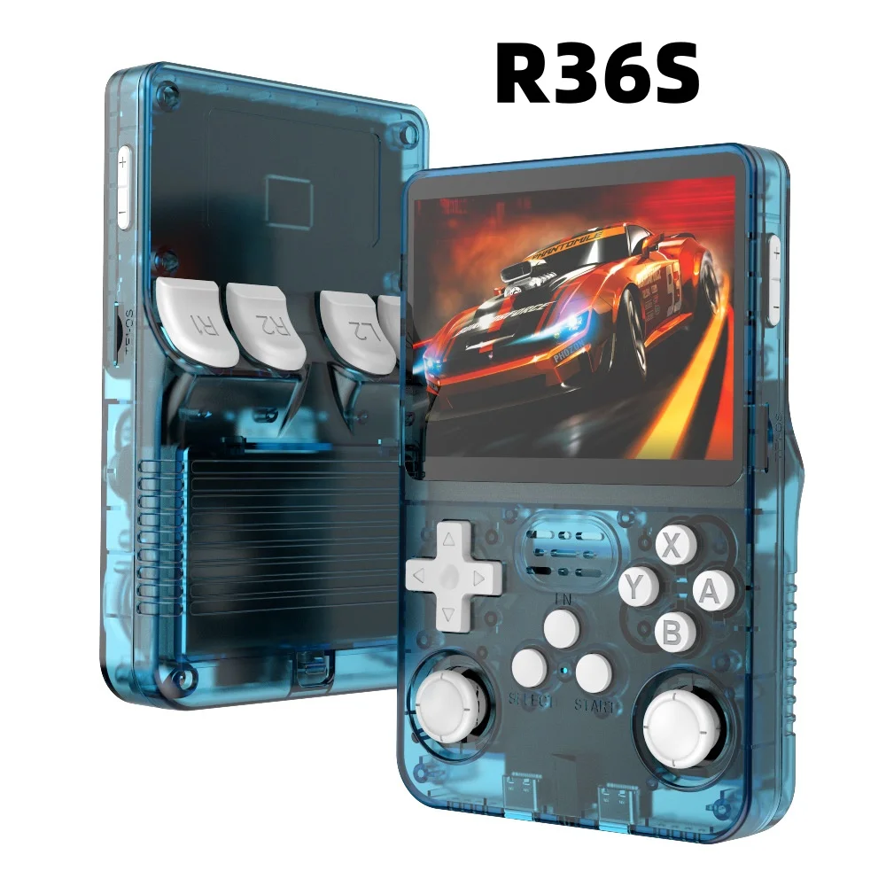 Consola de videojuegos portátil Retro R36S de código abierto, sistema Linux, pantalla IPS de 3,5 pulgadas, reproductor de vídeo portátil de bolsillo, juegos de 64GB