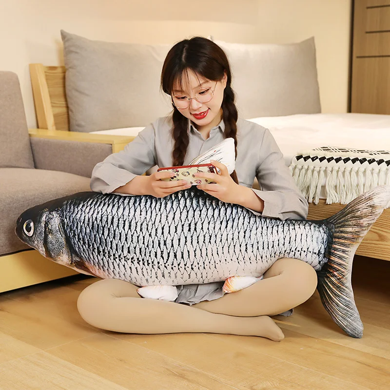 1 PC 40/60 ซม.3D จําลองปลาทองของเล่นตุ๊กตาตุ๊กตาสัตว์ปลาคาร์พหมอน Plush Creative โซฟาหมอนเบาะของขวัญของเล่นเด็ก