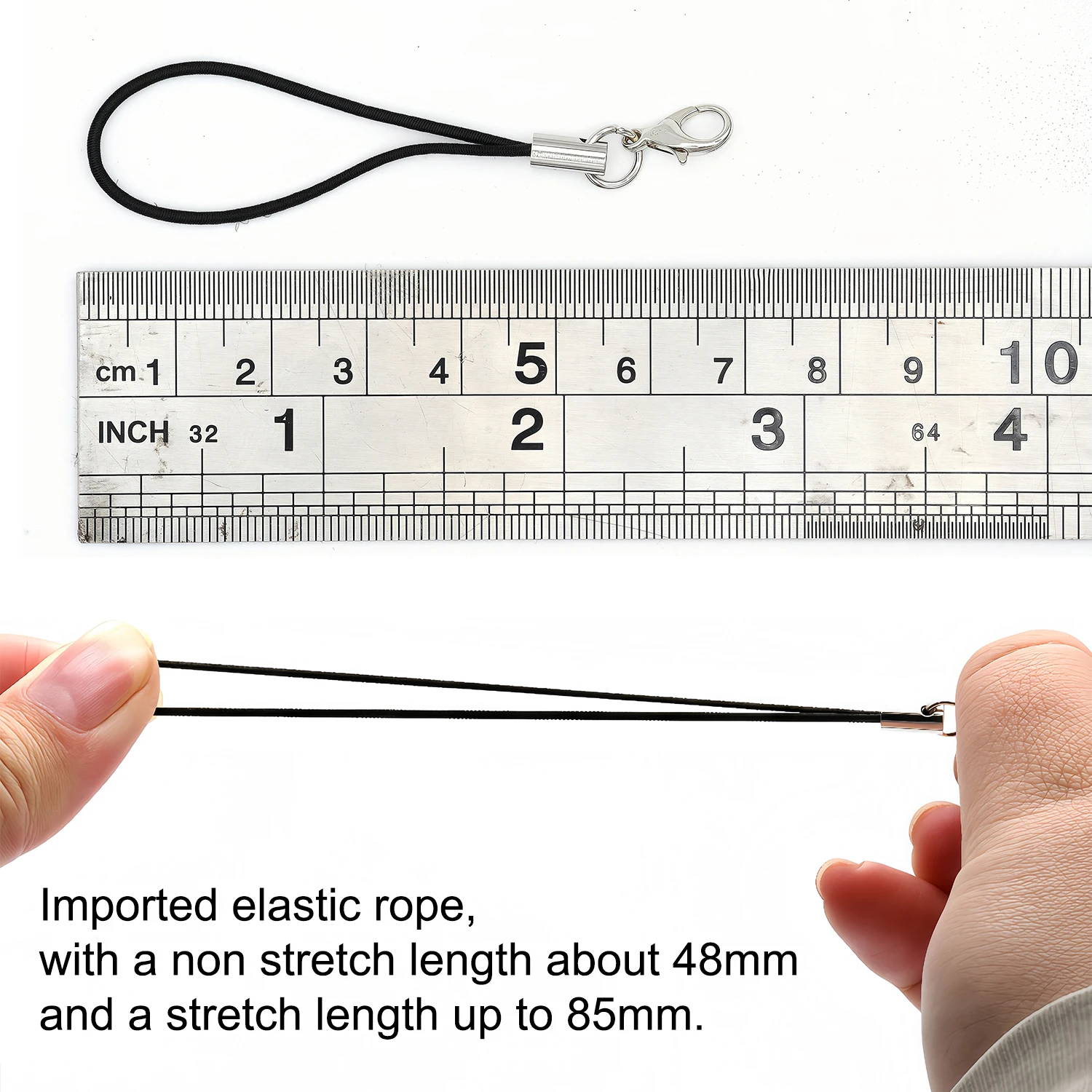 20/50Pcs Elastic Lanyard Strap Cords Lobster Clasp Rope Keychain Hooks Mobile Set Charms Keyring Pendant Key Ring Accessories