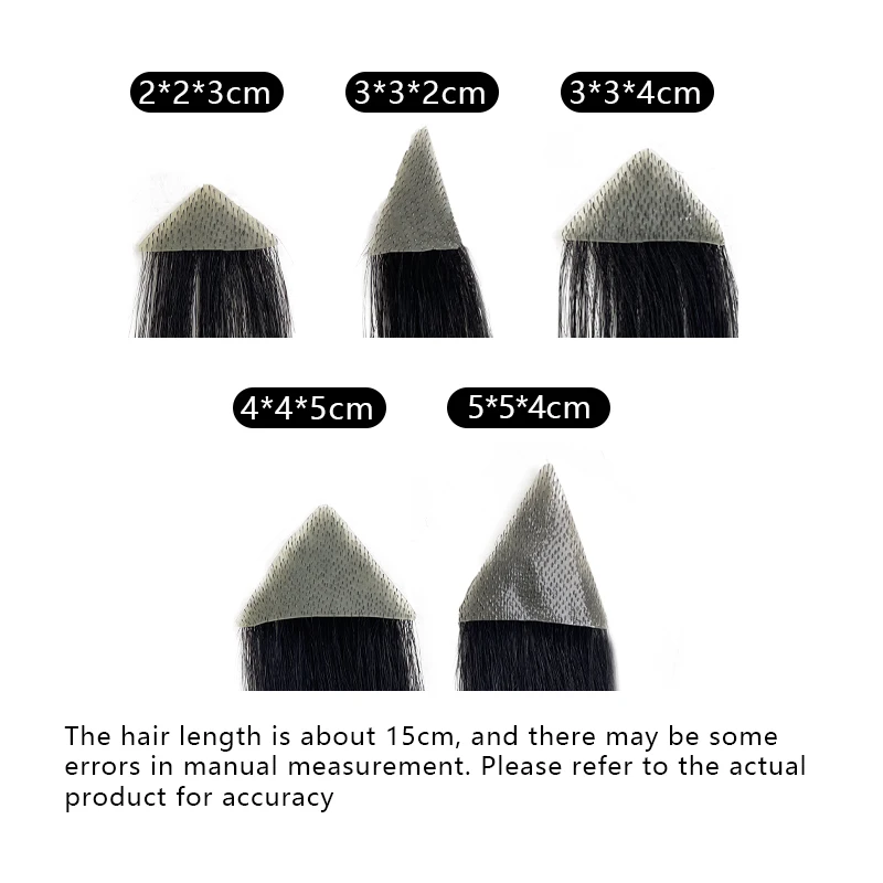 ผมมนุษย์จริงหน้าผาก Patch Hairpiece จอน Toupee ที่มองไม่เห็น Ultra บางผิว PU ผู้ชาย Hairline Sideburn Patch