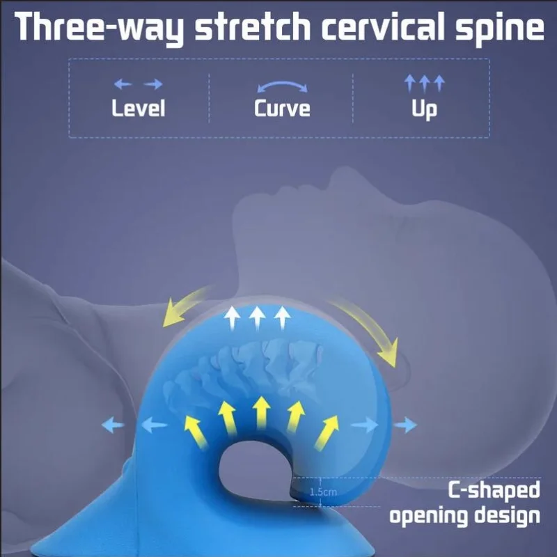 คอไหล่ Stretcher Relaxer ไคโรแพรคติกปากมดลูกอุปกรณ์หมอนสําหรับด้านหลังท้อง Sleeper Remedial หมอน