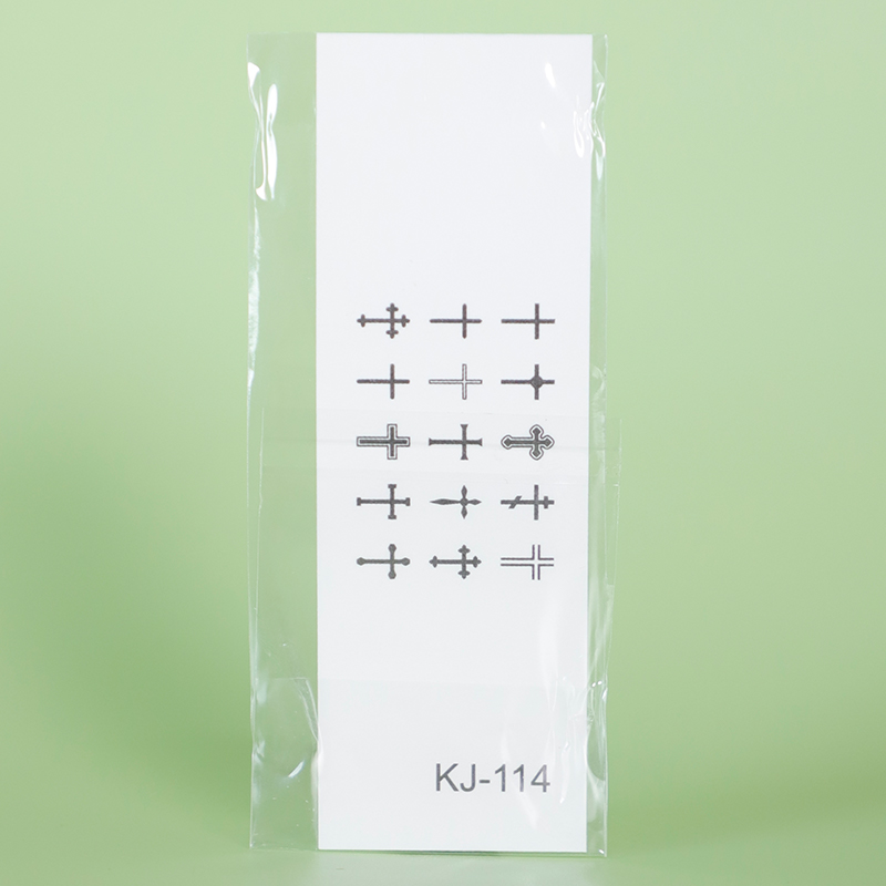 1 PC CROSS กันน้ําชั่วคราว TATTOO สติกเกอร์กันน้ํายาวนานหนึ่งถึงสองสัปดาห์เหมาะสําหรับนิ้วมือ,ปาล์ม,คอ