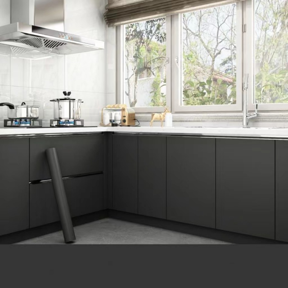 Muebles キッチンキャビネット戸棚耐油自己粘着木製 PVC 家具ステッカールームインテリア防水厚い壁ステッカー