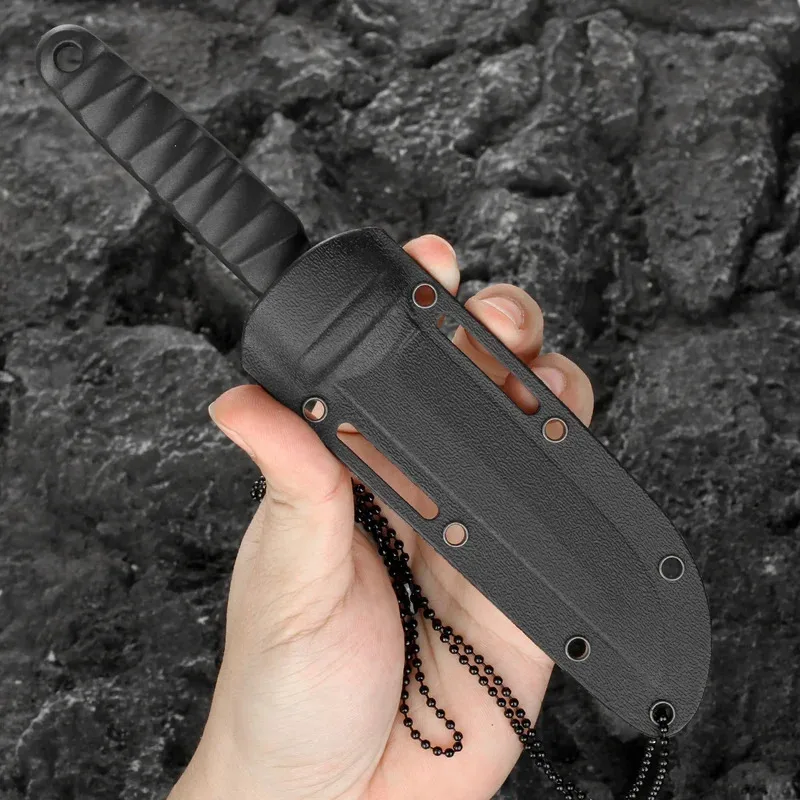 Coltello per autodifesa da esterno EDC, coltello salvavita da esterno ad alta durezza, coltello edc da arrampicata in acciaio inossidabile da campeggio