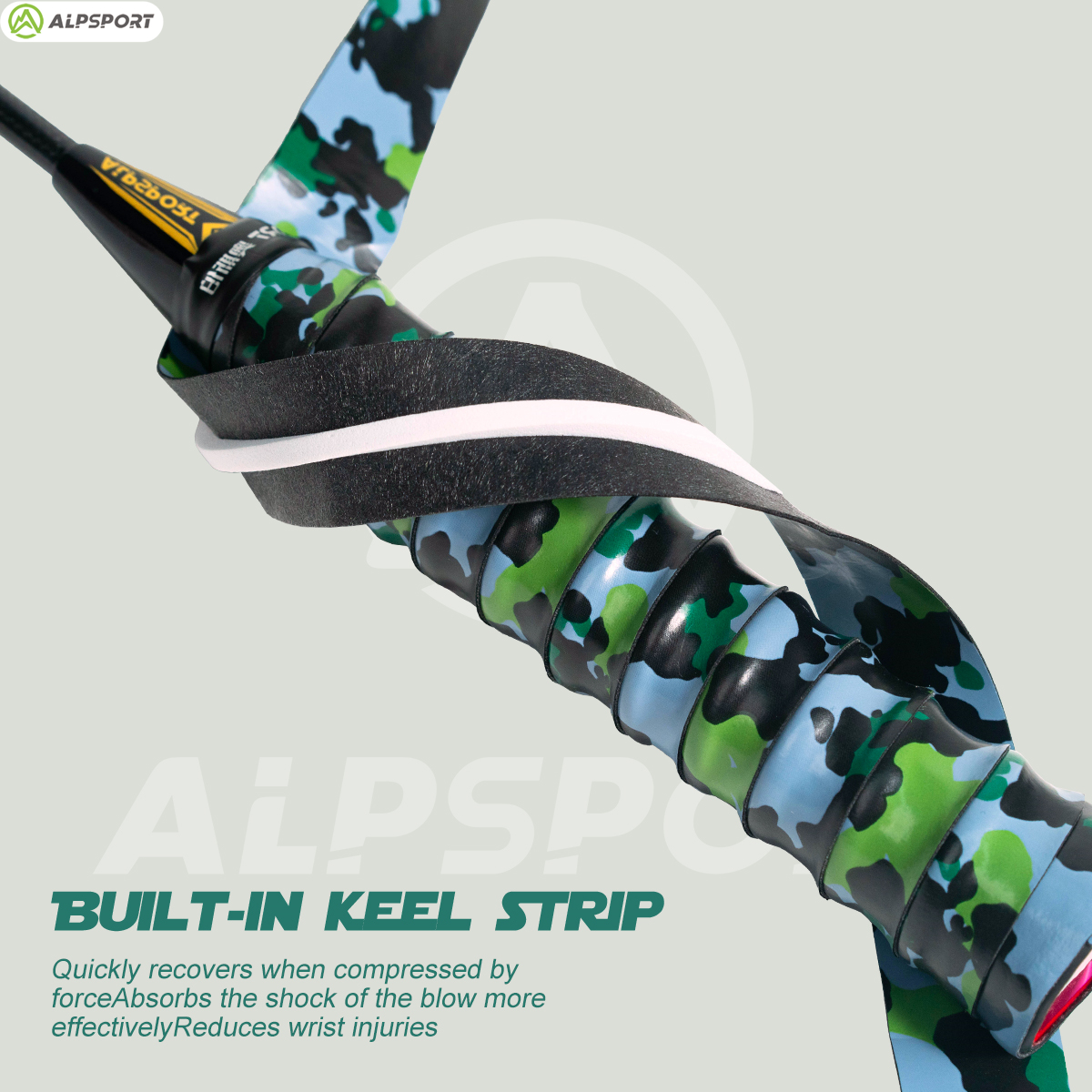 แอลป์สปอร์ต 4 ชิ้น/ล็อต สายรัดกันเหงื่อสำหรับเล่นกีฬาระบายอากาศลื่นลายพราง เทปไม้เทนนิส ไม้แบดมินตัน ที่จับคันเบ็ด อุปกรณ์การฝึกอบรมกลางแจ้ง