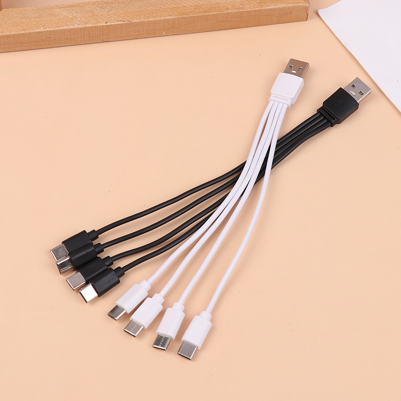 20 см 4 в 1 USB C зарядный кабель 4 порта USB-разветвитель зарядный кабель типа C разъем для мобильных телефонов смартфон планшет